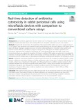 Real-time detection of antibiotics cytotoxicity in rabbit periosteal cells using microfluidic devices with comparison to conventional culture assays
