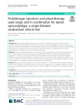 Prolotherapy injections and physiotherapy used singly and in combination for lateral epicondylalgia: A single-blinded randomised clinical trial