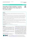 Association of high sensitivity C-reactive protein with tearing of the long head of the biceps tendon