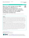 Effect of a short message service (SMS) intervention on adherence to a physiotherapist-prescribed home exercise program for people with knee osteoarthritis and obesity: Protocol for the ADHERE randomised controlled trial