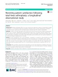 Revisiting patient satisfaction following total knee arthroplasty: A longitudinal observational study