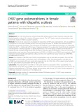 CHD7 gene polymorphisms in female patients with idiopathic scoliosis