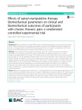 Effects of spinal manipulative therapy biomechanical parameters on clinical and biomechanical outcomes of participants with chronic thoracic pain: A randomized controlled experimental trial