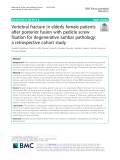 Vertebral fracture in elderly female patients after posterior fusion with pedicle screw fixation for degenerative lumbar pathology: A retrospective cohort study