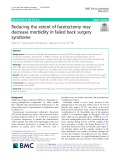 Reducing the extent of facetectomy may decrease morbidity in failed back surgery syndrome