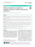 Patellar instability: The reliability of magnetic resonance imaging measurement parameters