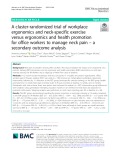 A cluster-randomized trial of workplace ergonomics and neck-specific exercise versus ergonomics and health promotion for office workers to manage neck pain – a secondary outcome analysis