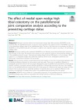 The effect of medial open wedge high tibial osteotomy on the patellofemoral joint: Comparative analysis according to the preexisting cartilage status