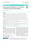 Musculoskeletal application and validation of speckle-tracking ultrasonography