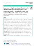 Lower extremity kinematic analysis in male athletes with unilateral anterior cruciate reconstruction in a jump-landing task and its association with return to sport criteria