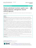 Silicate-substituted strontium apatite nano coating improves osteogenesis around artificial ligament