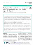 Feet deformities and their close association with postural stability deficits in children aged 10–15 years
