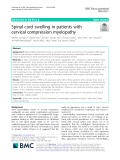 Spinal cord swelling in patients with cervical compression myelopathy