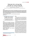 Đánh giá rủi ro do hạn hán cho khu vực Trung Trung Bộ