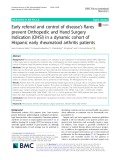 Early referral and control of disease’s flares prevent Orthopedic and Hand Surgery Indication (OHSI) in a dynamic cohort of Hispanic early rheumatoid arthritis patients