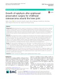 Growth of epiphysis after epiphysealpreservation surgery for childhood osteosarcoma around the knee joint
