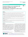 Emotional distress was associated with persistent shoulder pain after physiotherapy: A prospective cohort study