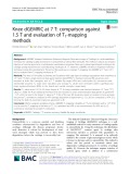 Knee dGEMRIC at 7 T: Comparison against 1.5 T and evaluation of T1-mapping methods