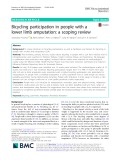 Bicycling participation in people with a lower limb amputation: A scoping review
