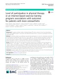 Level of participation in physical therapy or an internet-based exercise training program: Associations with outcomes for patients with knee osteoarthritis
