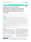 Modified Lemaire extra-articular stabilisation of the knee for the treatment of anterolateral instability combined with diffuse pigmented villonodular synovitis: A case report