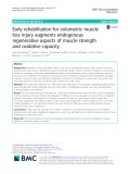 Early rehabilitation for volumetric muscle loss injury augments endogenous regenerative aspects of muscle strength and oxidative capacity
