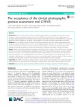 The acceptance of the clinical photographic posture assessment tool (CPPAT)