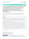 A randomised controlled trial of the clinical and cost-effectiveness of ultrasound-guided intra-articular corticosteroid and local anaesthetic injections: The hip injection trial (HIT) protocol