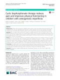 Cyclic bisphosphonate therapy reduces pain and improves physical functioning in children with osteogenesis imperfecta