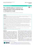The multidisciplinary treatment of osteosarcoma of the proximal tibia: A retrospective study