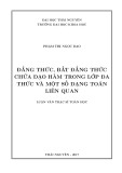 Luận văn Thạc sĩ Toán học: Đẳng thức, bất đẳng thức chứa đạo hàm trong lớp đa thức và một số dạng toán liên quan