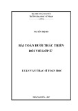 Luận văn Thạc sĩ Toán học: Bài toán dưới thác triển đối với lớp Ey