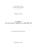 Luận văn Thạc sĩ Toán học: P-Nhóm và ứng dụng trong lý thuyết số