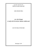 Luận văn Thạc sĩ Toán học: Các số tổ hợp và một số ứng dụng trong thống kê