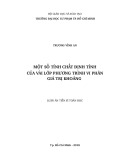 Luận án Tiến sĩ Toán học: Một số tính chất định tính của vài lớp phương trình vi phân giá trị khoảng