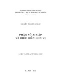 Luận văn Thạc sĩ Khoa học: Phân số Ai Cập và biểu diễn đơn vị