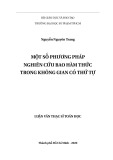 Luận văn Thạc sĩ Toán giải tích: Một số phương pháp nghiên cứu bao hàm thức trong không gian có thứ tự