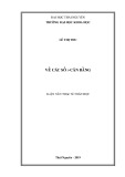 Luận văn Thạc sĩ Toán học: Về các số t-cân bằng