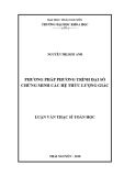 Luận văn Thạc sĩ Toán học: Phương pháp phương trình đại số chứng minh các hệ thức lượng giác