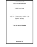 Luận văn Thạc sĩ Toán học: Một số lớp phương trình hàm trong số học