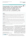 Characterisation of the correlation between standing lordosis and degenerative joint disease in the lower lumbar spine in women and men: A radiographic study