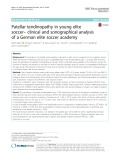Patellar tendinopathy in young elite soccer– clinical and sonographical analysis of a German elite soccer academy