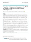 The effects of therapeutic hip exercise with abdominal core activation on recruitment of the hip muscles