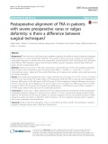 Postoperative alignment of TKA in patients with severe preoperative varus or valgus deformity: Is there a difference between surgical techniques