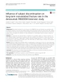 Influence of subject discontinuation on long-term nonvertebral fracture rate in the denosumab FREEDOM Extension study
