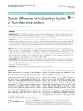 Gender differences in load carriage injuries of Australian army soldiers