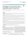 Psychological risk and protective factors for disability in chronic low back pain – a longitudinal analysis in primary care