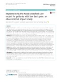 Implementing the Keele stratified care model for patients with low back pain: An observational impact study