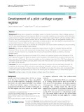 Development of a pilot cartilage surgery register
