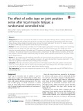 The effect of ankle tape on joint position sense after local muscle fatigue: A randomized controlled trial